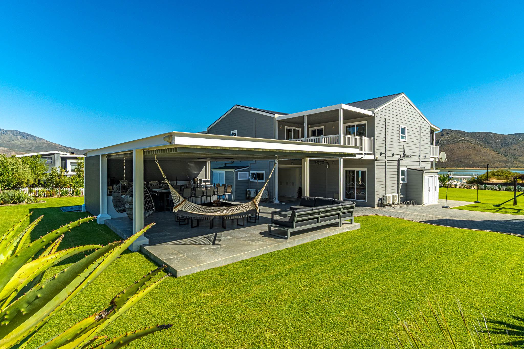 The villa from the lawn